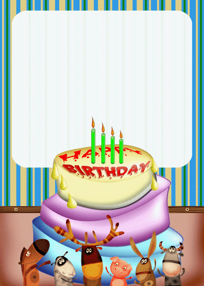 Carte Happy Birthday Des Animaux : Envoyer une Carte 